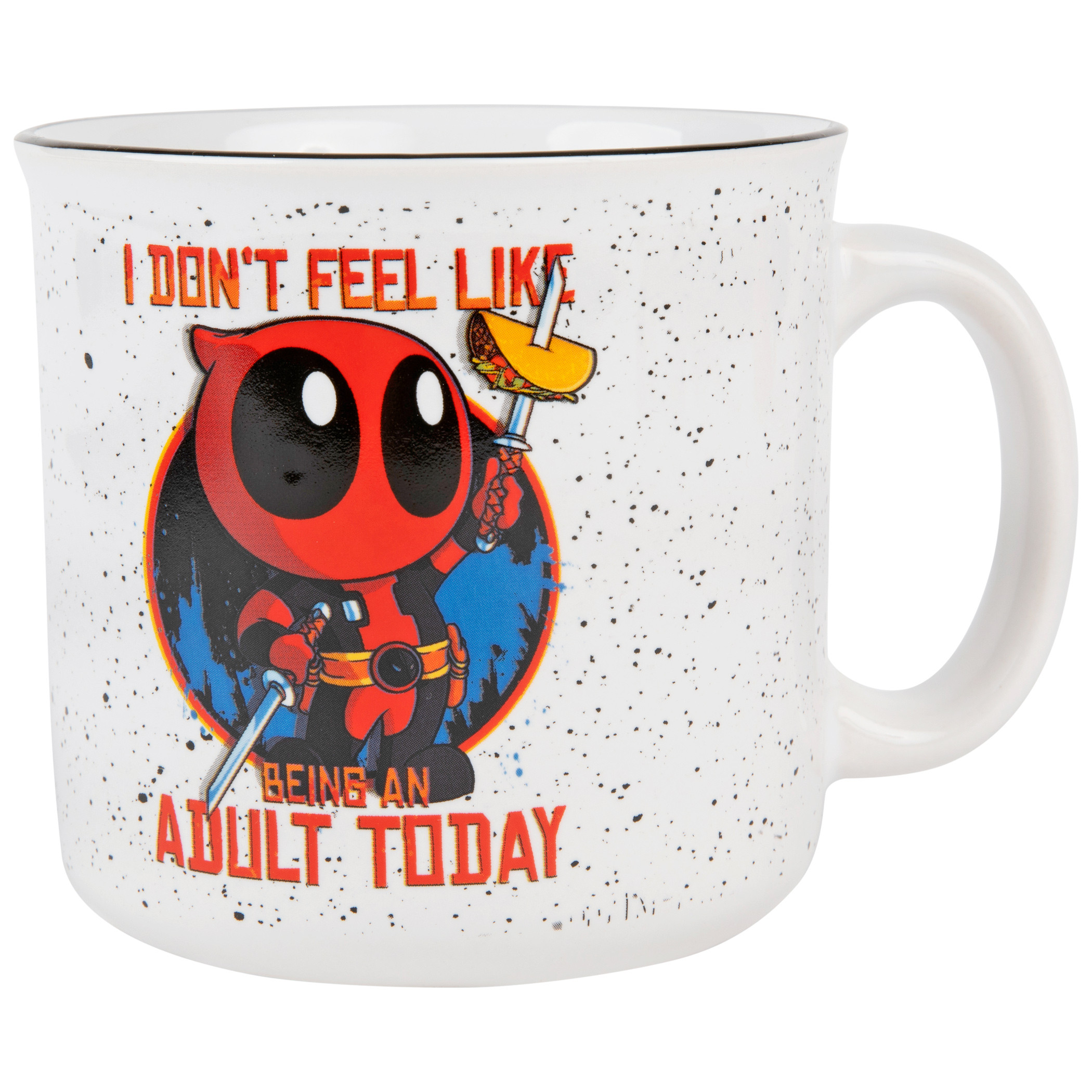 Marvel Deadpool Don't Feel Like An Adult Today 20oz Ceramic Camper Mug